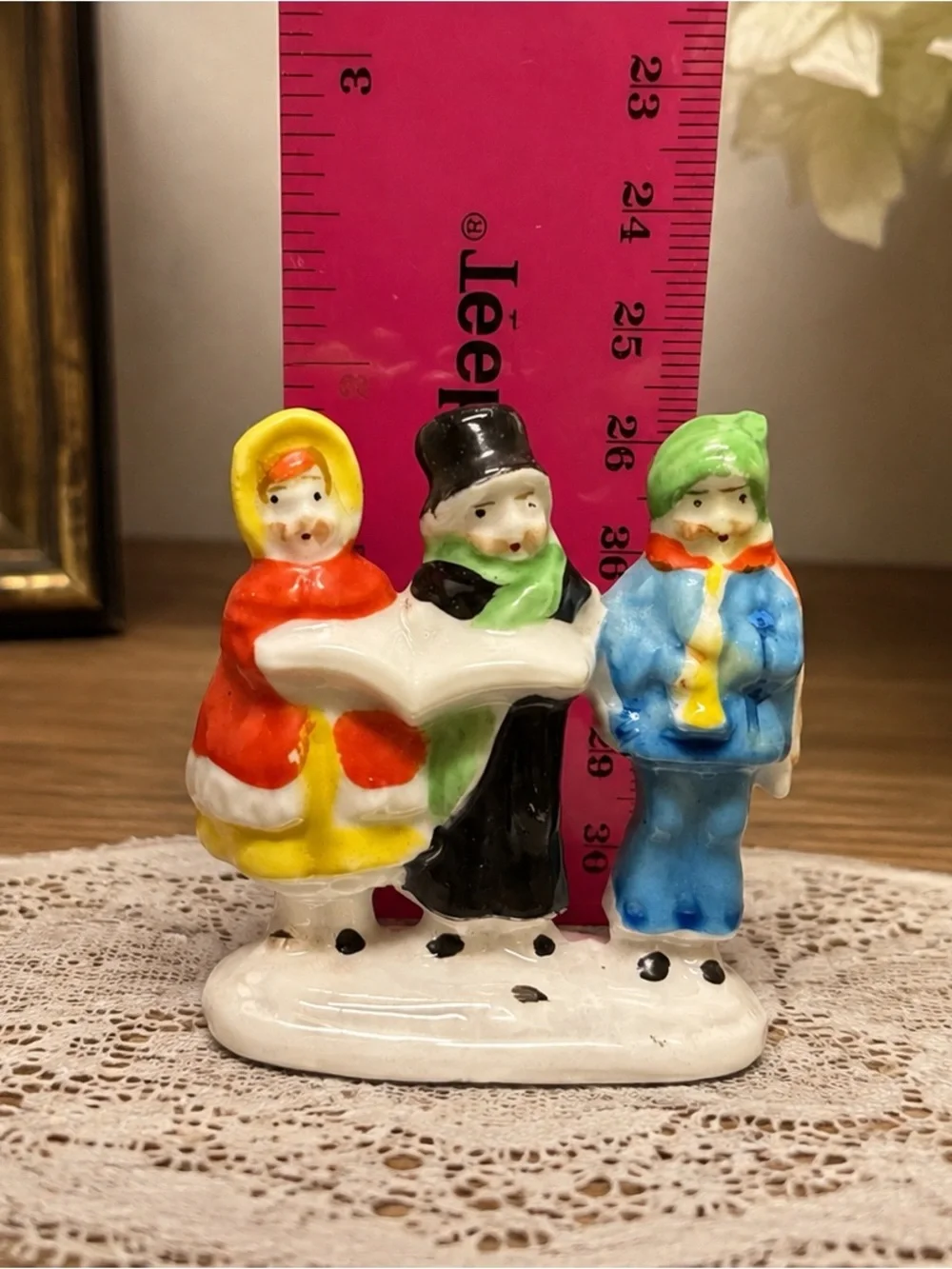 Vintage Made in Japan Christmas Carolers Figurine Trio Ceramic Choir MCM Decor